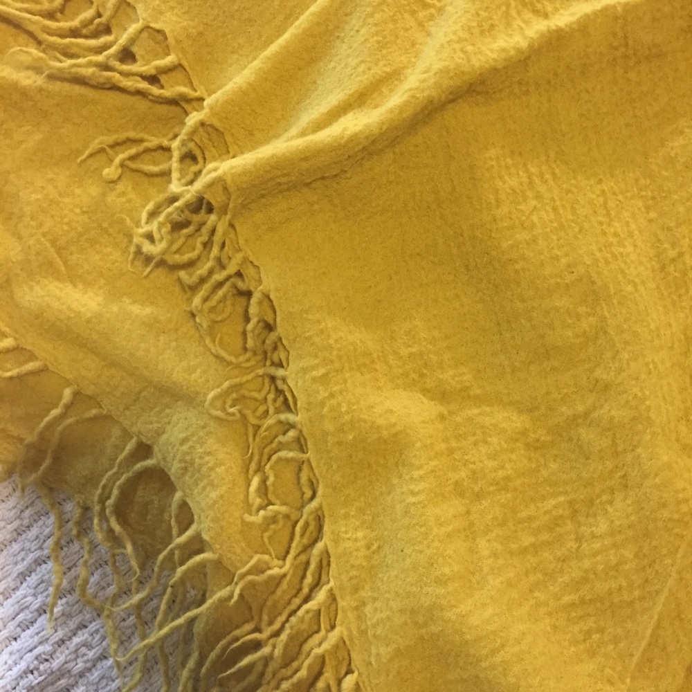 Georgeous canary yellow Madwell wool scarf